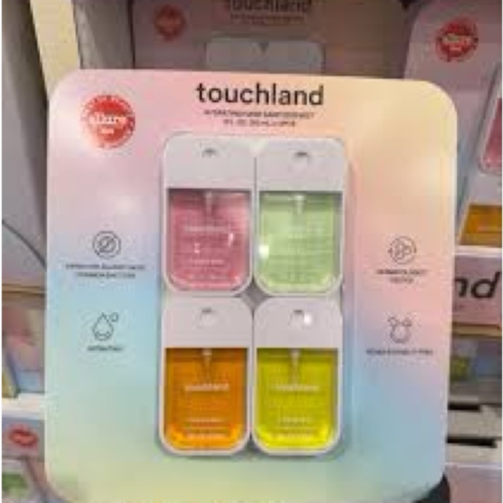 Touchland Hand Sanitizer Set - Pink, Green, Orange, Yellow